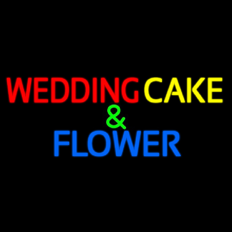 Wedding Cakes And Flowers Neon Skilt