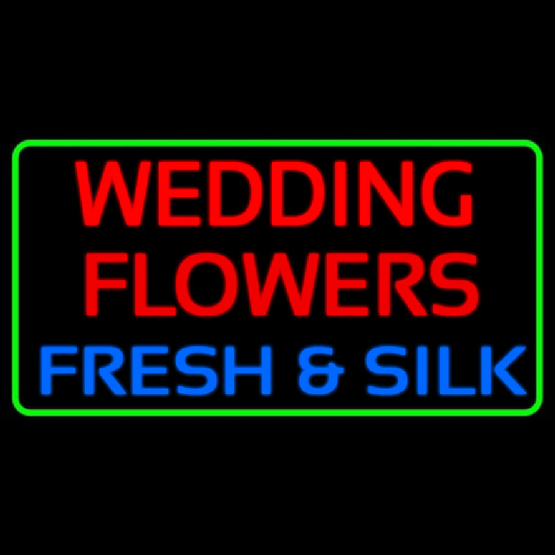 Wedding Flowers Neon Skilt