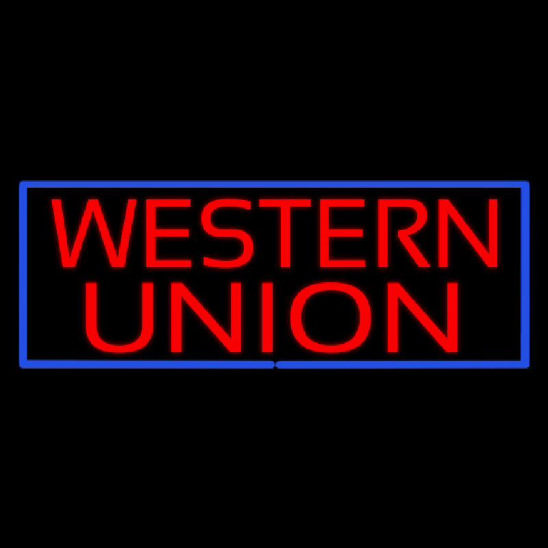 Western Union Neon Skilt