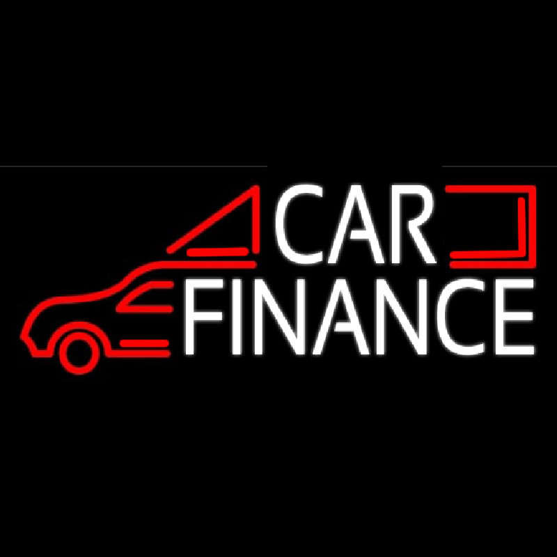 White Car Finance Neon Skilt