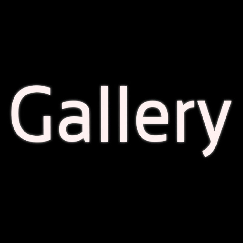 White Gallery Neon Skilt