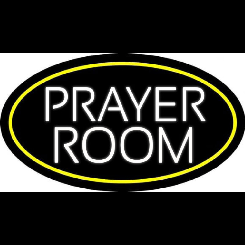 White Prayer Room Neon Skilt