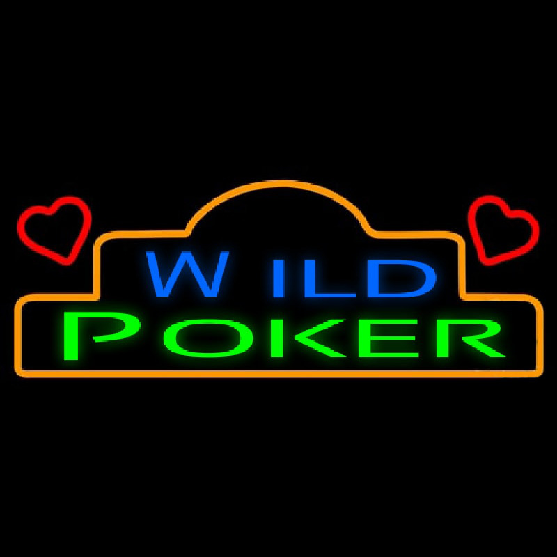 Wild Poker 1 Neon Skilt