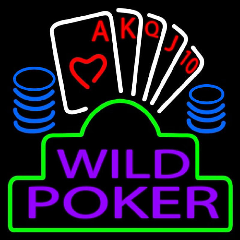 Wild Poker 2 Neon Skilt