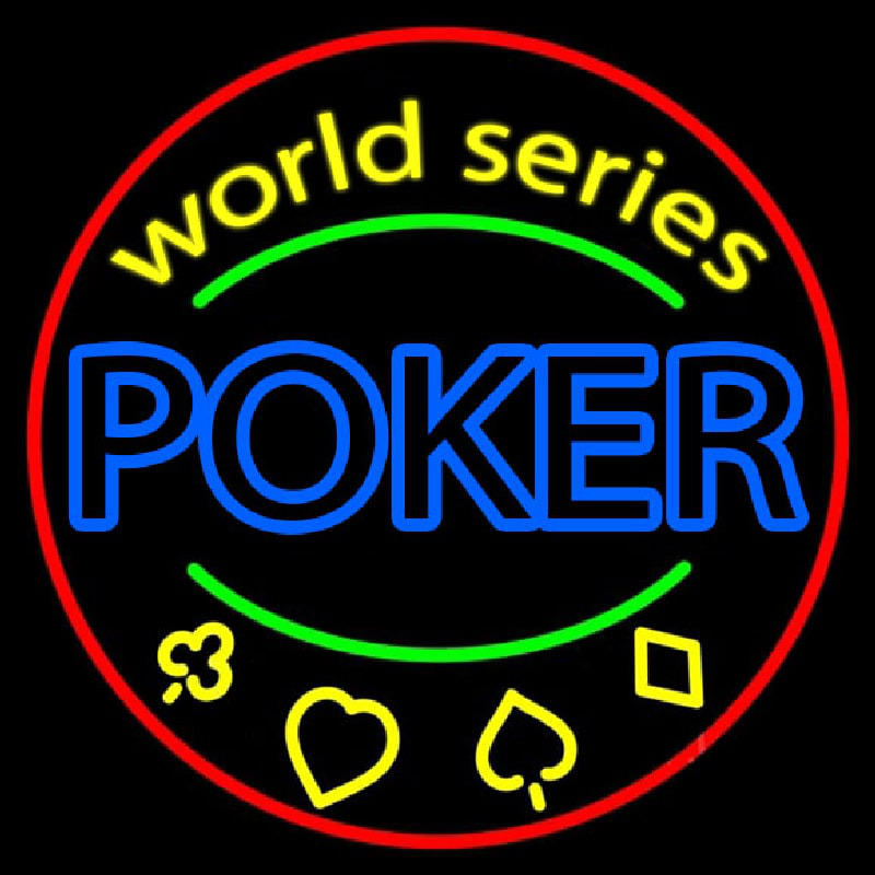 World Series Of Poker 2 Neon Skilt