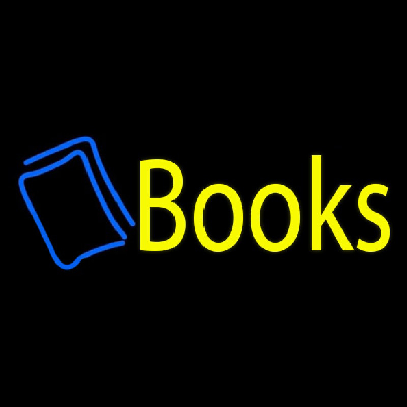 Yellow Books Neon Skilt