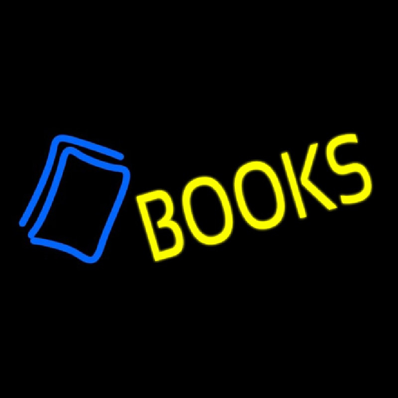 Yellow Books Neon Skilt