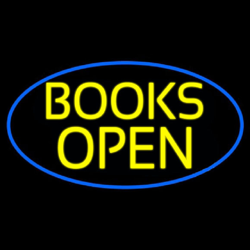 Yellow Books Open Neon Skilt