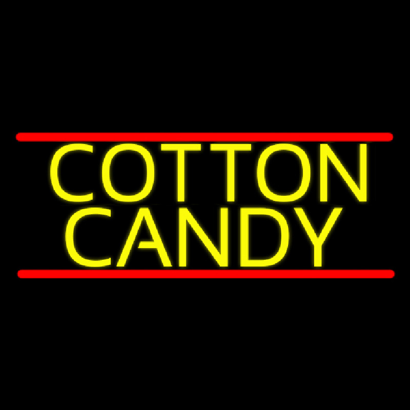 Yellow Cotton Candy Neon Skilt