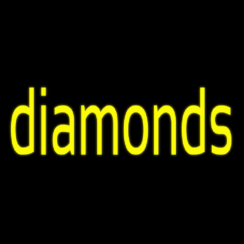 Yellow Diamond Neon Skilt