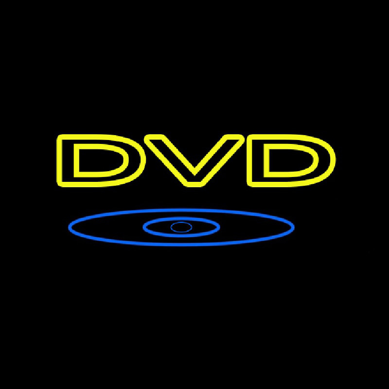 Yellow Dvd 1 Neon Skilt