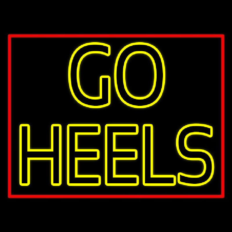 Yellow Go Heels Neon Skilt