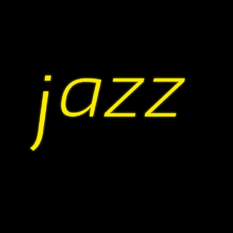 Yellow Jazz Cursive 1 Neon Skilt