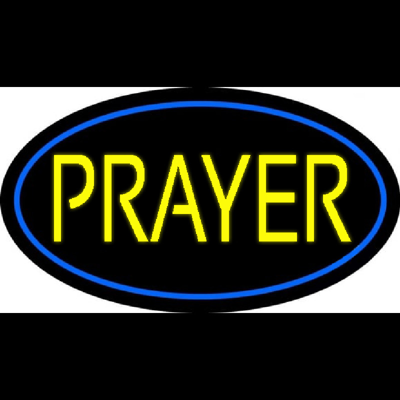 Yellow Prayer Neon Skilt