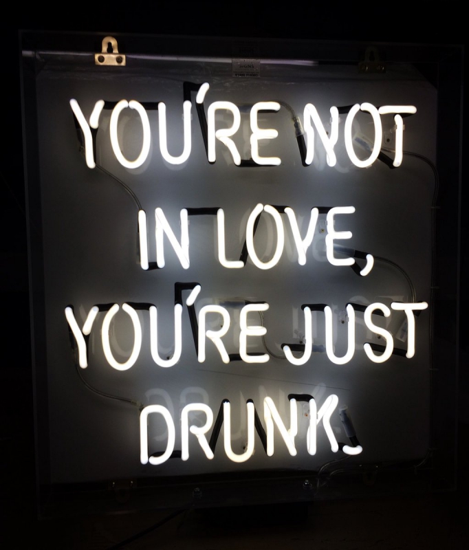 You Are Not In Love You Just Drunk Neon Skilt