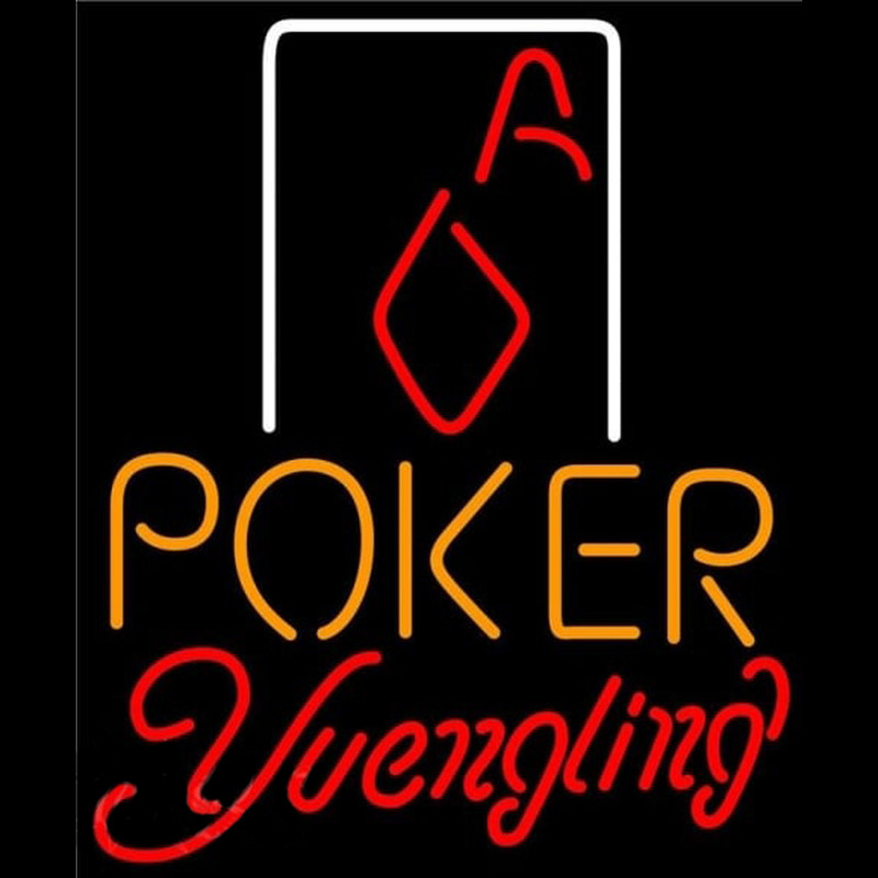 Yuengling Poker Squver Ace Beer Sign Neon Skilt