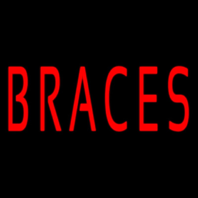 Red Braces Neon Skilt