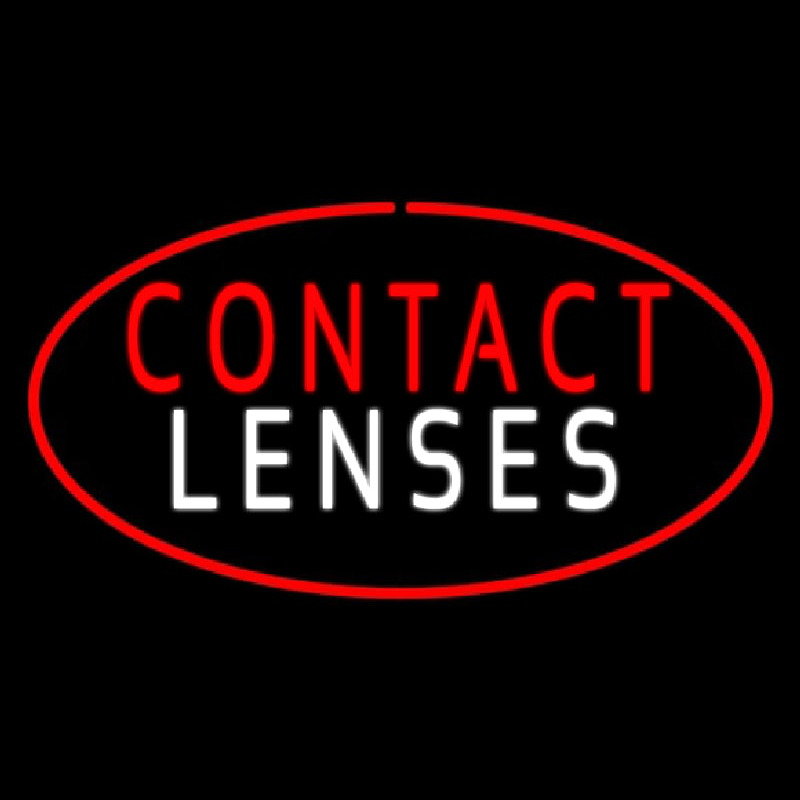 Contact Lenses Oval Red Neon Skilt