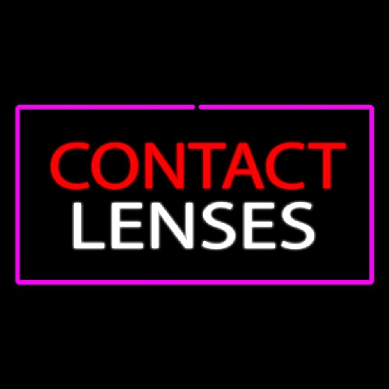 Contact Lenses With Pink Border Neon Skilt