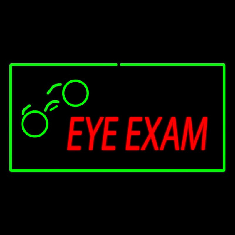 Eye E am With Green Border Neon Skilt