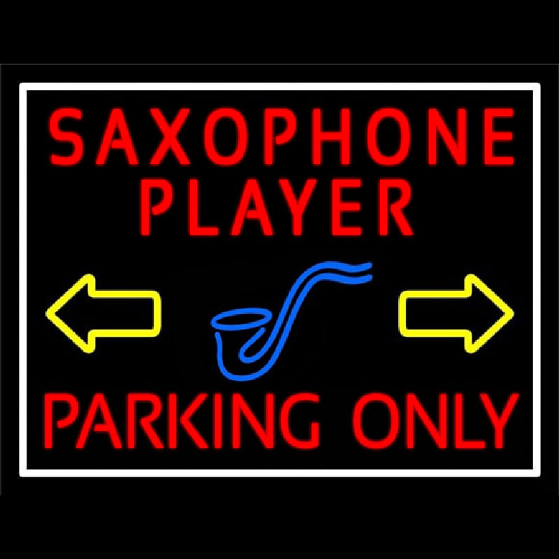 Red Sa ophone Player Parking Only 1 Neon Skilt