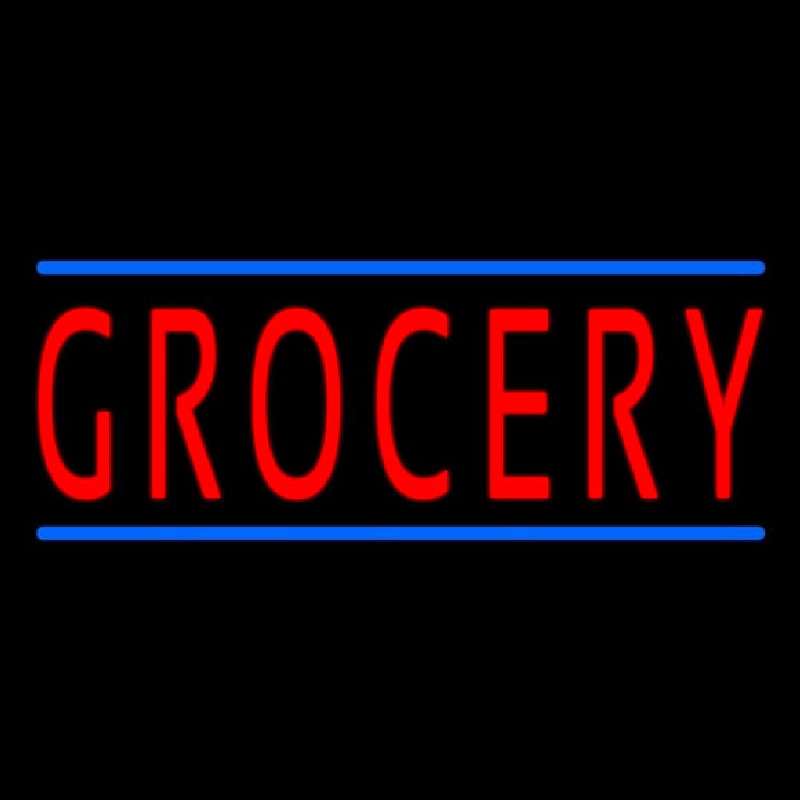 Simple Grocery Neon Skilt