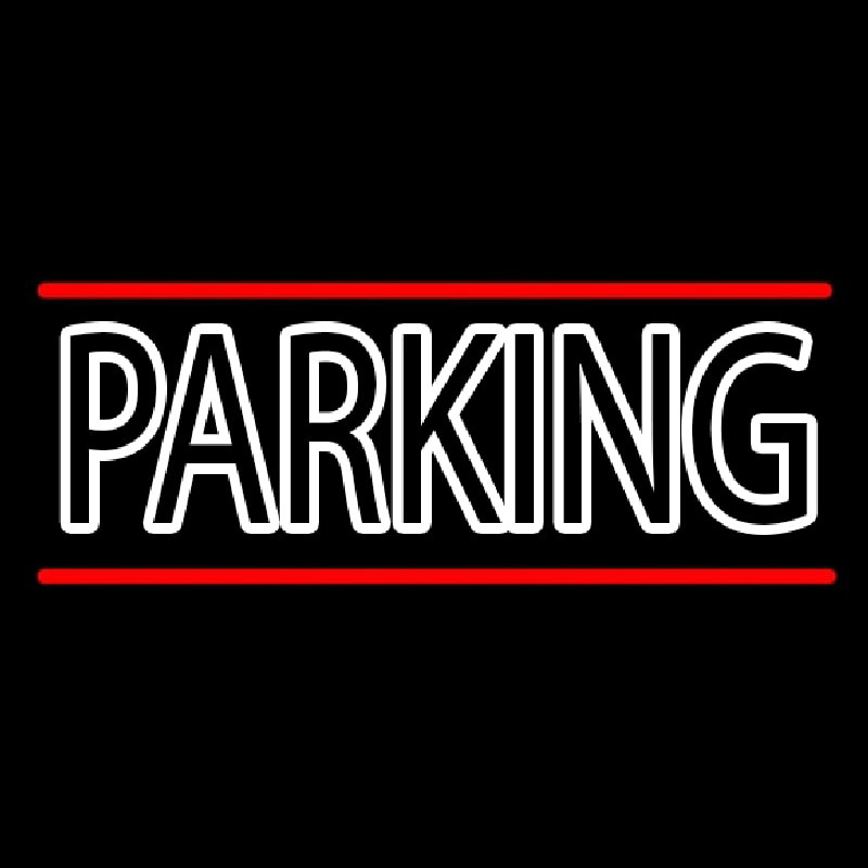 Double Stroke Parking Neon Skilt