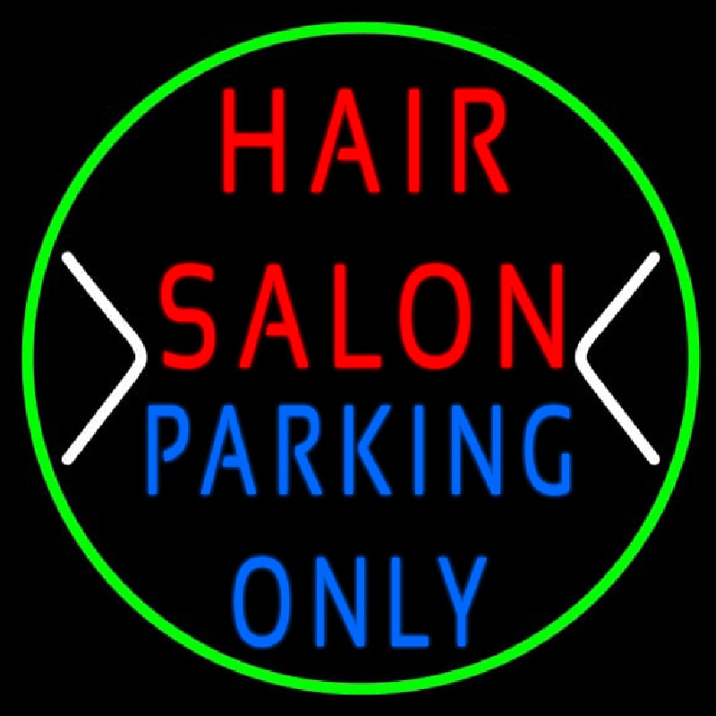 Hair Salon Parking Only Neon Skilt