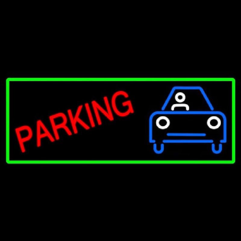 Parking With Car Neon Skilt