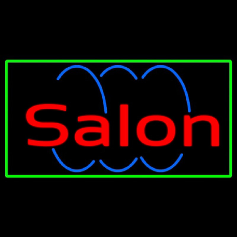 Red Salon Neon Skilt