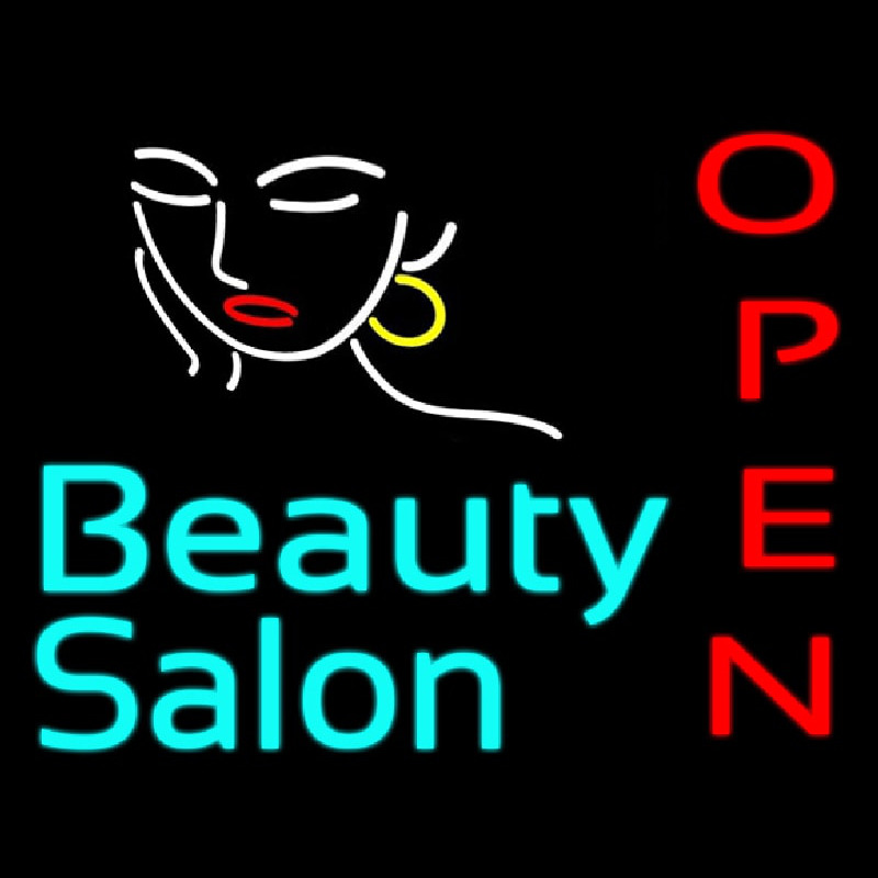 Beauty Salon Open Neon Skilt