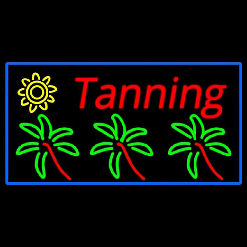 Tanning With Logo Neon Skilt