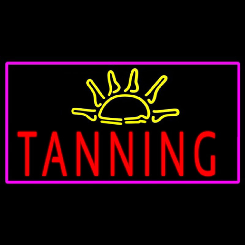 Tanning With Sun Rays Neon Skilt