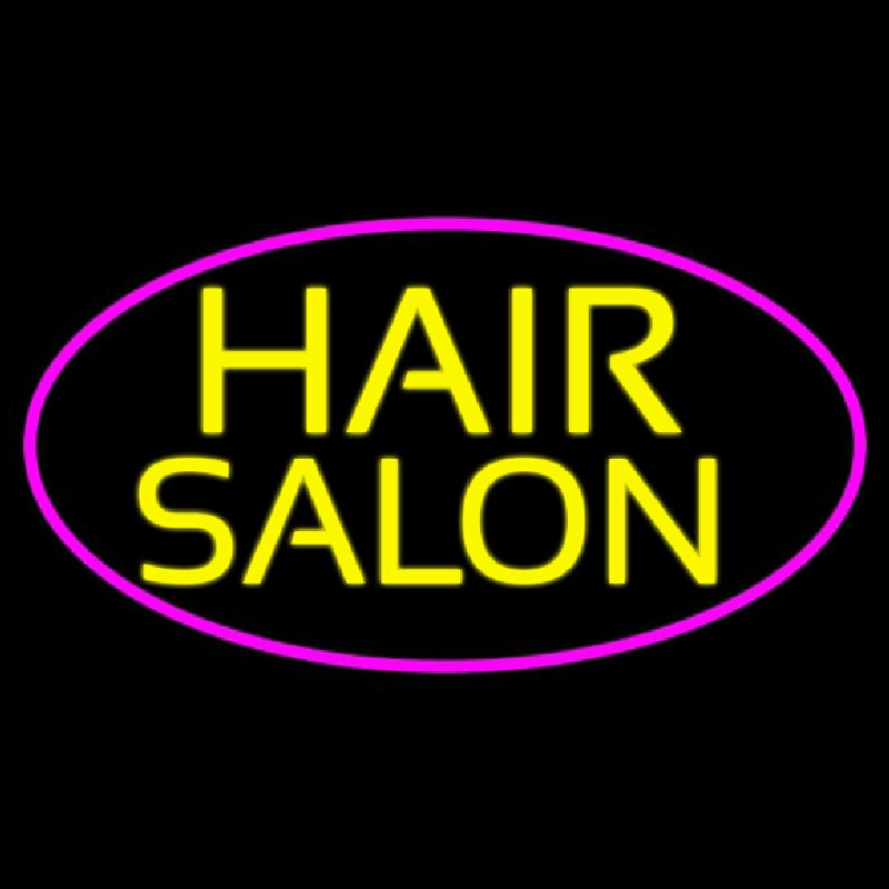 Yellow Hair Salon Neon Skilt