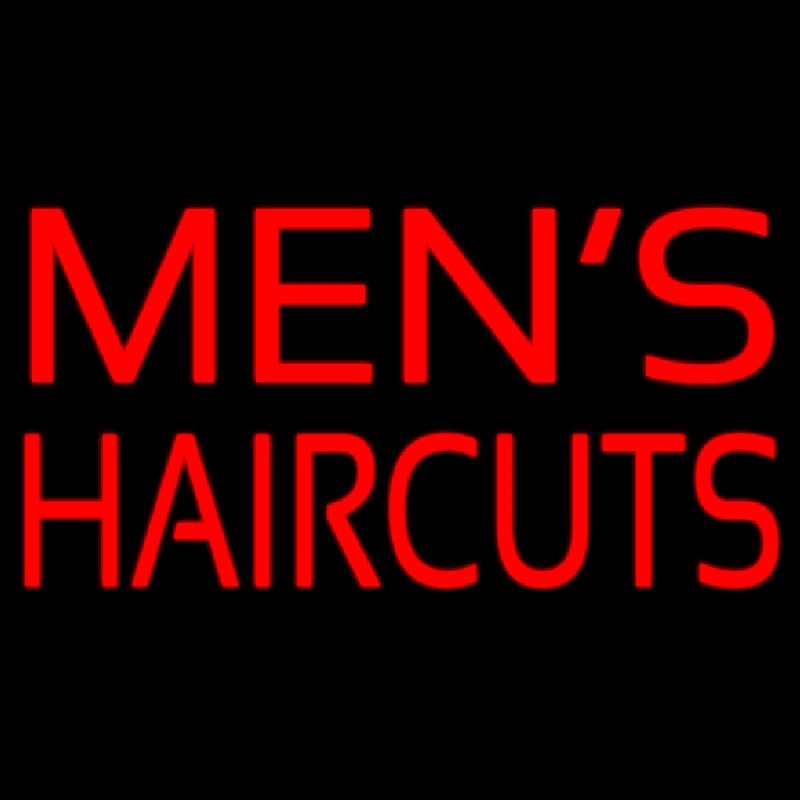 Mens Hair Cut Neon Skilt