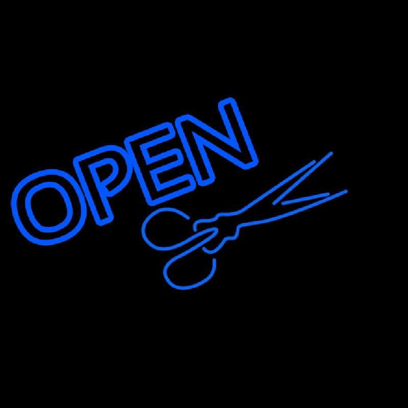 Scissor Open Neon Skilt