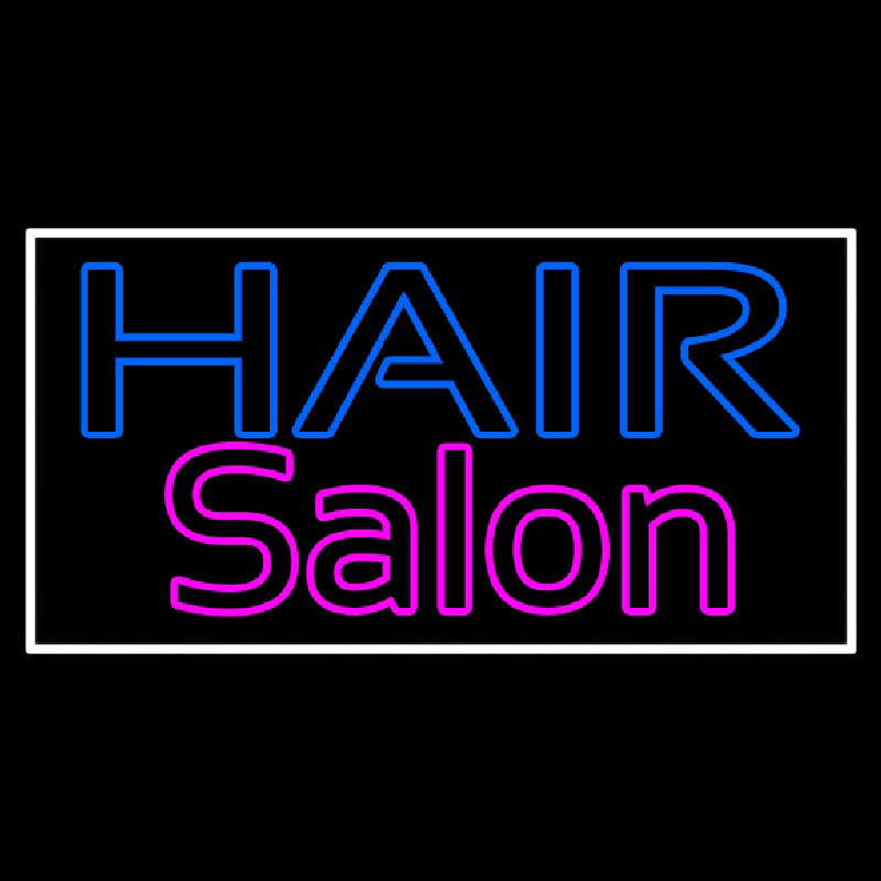 Double Stroke Hair Salon Neon Skilt