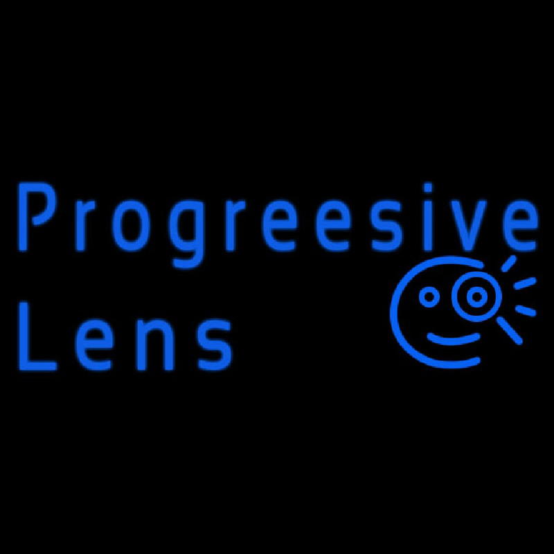 Progressive Lens Neon Skilt