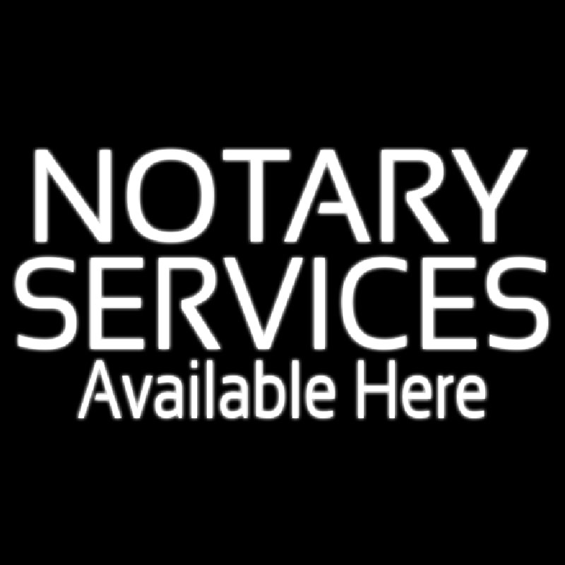 Notary Services Available Here Neon Skilt