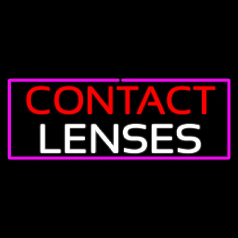 Contact Lenses Rectangle Pink Neon Skilt