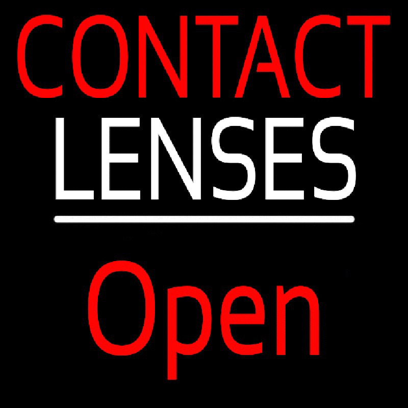 Contact Lenses Script1 Open White Line Neon Skilt