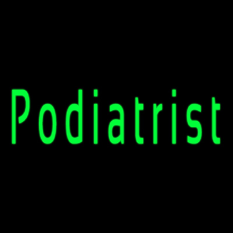 Green Podiatrist Neon Skilt