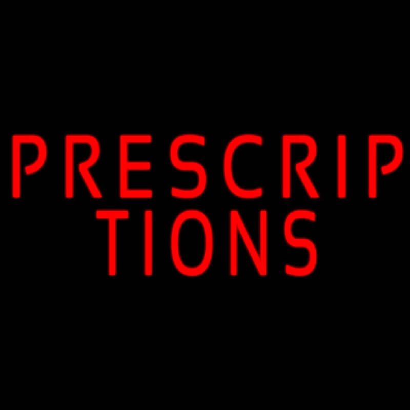 Prescriptions Neon Skilt