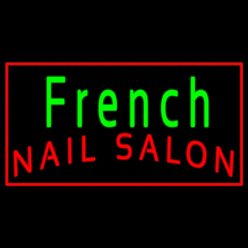 French Nail Salon Neon Skilt