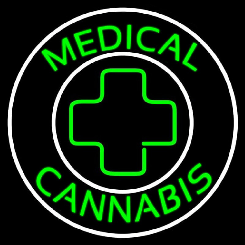 Medical Cannabis With Logo Neon Skilt