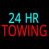 24 Hour Towing Neon Skilt