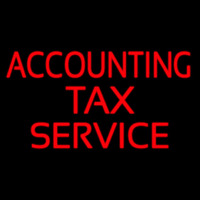 Accounting Ta  Service Neon Skilt