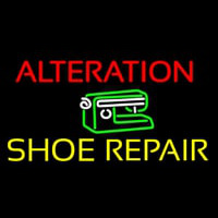 Alteration Shoe Repair Block Neon Skilt