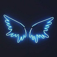 Angel Wings Neon Skilt