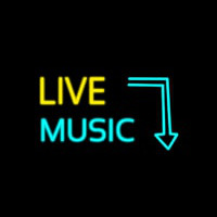 Arrow Live Music Neon Skilt